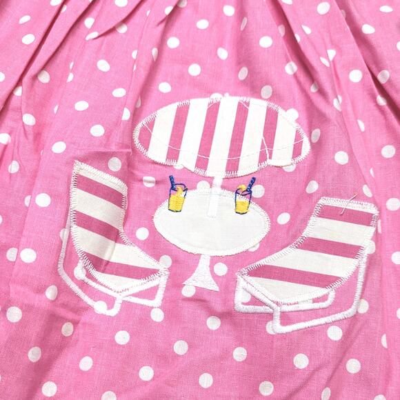 Vintage The Bailey Boys Dress Girls Size 4T Pink Polka Dot Beach Sundress - Picture 2 of 7